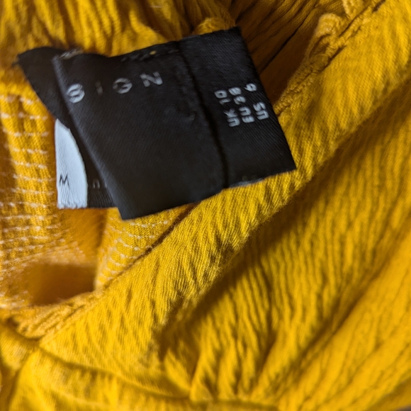 ASOS Yellow Deep V Scalloped Neckline Tank and Shorts Romper Size 6 - Picture 4 of 9